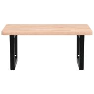 Стенен рафт за мивка, стомана и масивно дърво бук