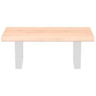 Стенен рафт за мивка, стомана и масивно дърво дъб