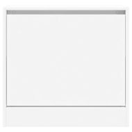 Шкаф за обувки, бял, 60x21x57 см, инженерно дърво