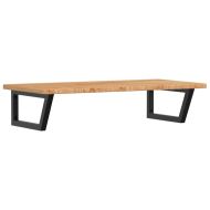 Стенен рафт за мивка, стомана и масивно дърво дъб