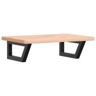 Стенен рафт за мивка, стомана и масивно дърво бук