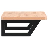 Стенен рафт за мивка, стомана и масивно дърво бук