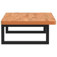 Стенен рафт за мивка, стомана и масивно дърво бук