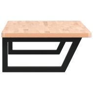 Стенен рафт за мивка, стомана и масивно дърво бук