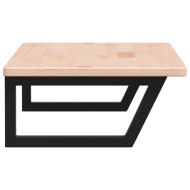 Стенен рафт за мивка, стомана и масивно дърво дъб