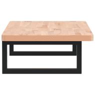 Стенен рафт за мивка, стомана и масивно дърво бук