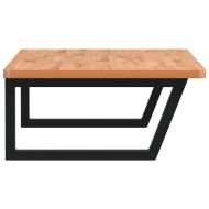 Стенен рафт за мивка, стомана и масивно дърво бук