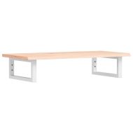 Стенен рафт за мивка, стомана и масивно дърво дъб