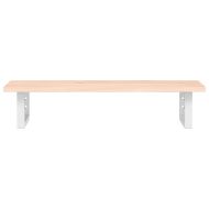 Стенен рафт за мивка, стомана и масивно дърво дъб