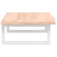 Стенен рафт за мивка, стомана и масивно дърво дъб