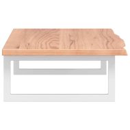 Стенен рафт за мивка, стомана и масивно дърво дъб