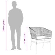 Градински комплект с възглавници 5 части кафяв полиратан стъкло