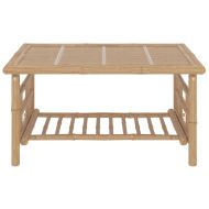 Градински лаундж комплект тъмносиви възглавници 2 части бамбук