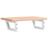 Стенен рафт за мивка, стомана и масивно дърво бук