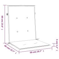 Възглавници за стол 6 бр кралско сини 100x50x3 см Оксфорд плат