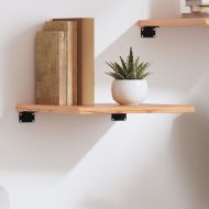 Стенен рафт светлокафяв 40x40x2 см обработен масивен дъб