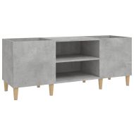 Шкаф за грамофонни плочи сив 121x38x48 см инженерно дърво