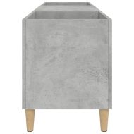 Шкаф за грамофонни плочи сив 121x38x48 см инженерно дърво