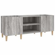 Шкаф за винилови плочи сив сонома 121x38x48 см инженерно дърво