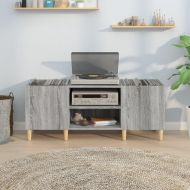 Шкаф за винилови плочи сив сонома 121x38x48 см инженерно дърво