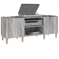 Шкаф за винилови плочи сив сонома 121x38x48 см инженерно дърво