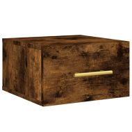 Нощно шкафче за стенен монтаж, опушен дъб, 35x35x20 см