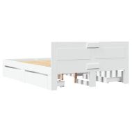Рамка за легло с табла, бяла, 120x190 см, инженерно дърво
