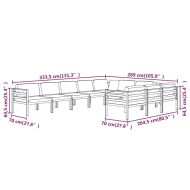 Градински комплект от 10 части с възглавници алуминий антрацит