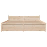 Рамка за легло без матрак, масивна дървесина, 160x200 см