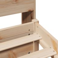 Легло с рафтове за книги, без матрак, 90x190 см, бор масив