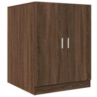 Шкаф за пералня кафяв дъб 71x71,5x91,5 см