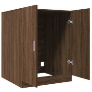 Шкаф за пералня кафяв дъб 71x71,5x91,5 см