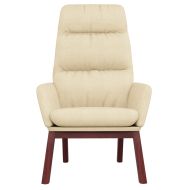 Релакс стол, кремав, текстил