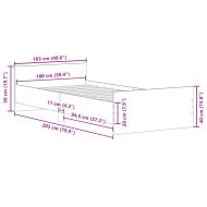 Рамка за легло без матрак сонома дъб 100x200 см инженерно дърво