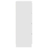 Сайдборд, бял, 60x35x98,5 см, инженерно дърво