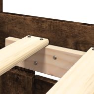 Рамка за легло с табла, опушен дъб, 160x200 см, инженерно дърво