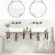 Плот за баня, необработен, 120x50x2 см, масивно дърво акация