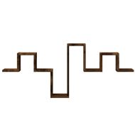 Стенен рафт, опушен дъб, 104,5x10x43 см, инженерно дърво