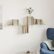 Стенен рафт, дъб сонома, 104,5x10x43 см, инженерно дърво