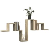 Стенен рафт, дъб сонома, 104,5x10x43 см, инженерно дърво