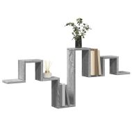 Стенен рафт, сив сонома, 104,5x10x43 см, инженерно дърво