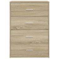 Сайдборди, 2 бр, дъб сонома, 60x31x84 см, инженерно дърво