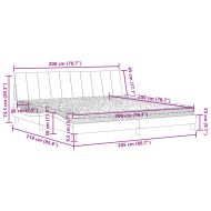 Легло с матрак Hanko, светлосиво, 200x200 см, кадифе