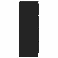 Сайдборд, черен, 60x35x98,5 см, инженерно дърво