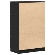 Сайдборд, черен, 60x35x98,5 см, инженерно дърво