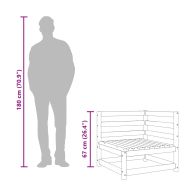 Градински ъглови дивани, 2 бр, 70x70x67 см, борово дърво масив