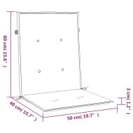 Възглавници за столове 4 бр сини 100x50x3 см Оксфорд плат
