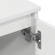 ТВ шкаф, бял гланц, 140x40x35,5 см, инженерно дърво