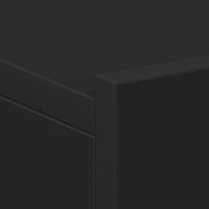 Нощни шкафчета за стена, 2 бр, черни, 40x30x15 см