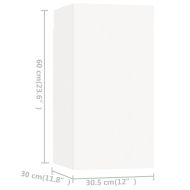 Комплект ТВ шкафове от 4 части, бял, инженерно дърво